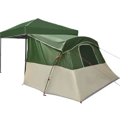 vidaXL Camping Telt Sæt med tag 2 pcs Grøn Taffeta og Stof