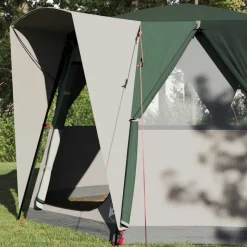 vidaXL Camping telt til 3 personer Grøn og Hvid 320 x 320 x 203 cm