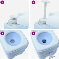 vidaXL Camping toilet Blå 41,5 x 36,5 x 42 cm Høj-densitet Polyethylen