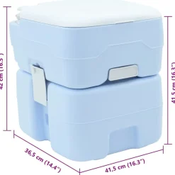 vidaXL Camping toilet Blå 41,5 x 36,5 x 42 cm Høj-densitet Polyethylen