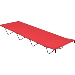 vidaXL campingseng 180x60x19 cm oxfordstof og stål rød
