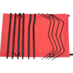 vidaXL campingseng 180x60x19 cm oxfordstof og stål rød