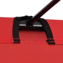vidaXL campingseng 180x60x19 cm oxfordstof og stål rød