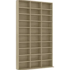 vidaXL cd-reol 102x23x177,5 cm konstrueret træ sonoma-eg