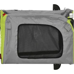 vidaXL Cykelanhænger til kæledyr Grøn og grå 125 x 53 x 54 cm