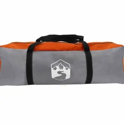 vidaXL Cykelopbevaringstelt med tag Grå og orange 256 x 222 x 182 cm