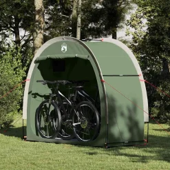 vidaXL Cykelopbevaringstelt med tag Grøn 210 x 90 x 174 cm