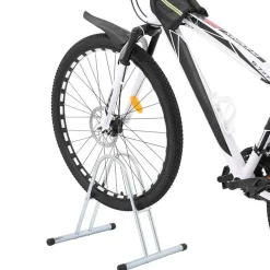 vidaXL cykelstativ til 1 cykel fritstående galvaniseret stål