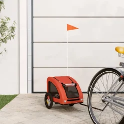 vidaXL cykeltrailer til kæledyr oxfordstof og jern orange