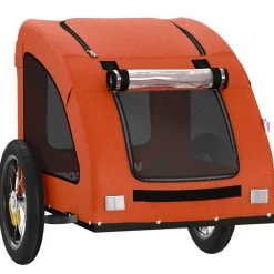 vidaXL cykeltrailer til kæledyr oxfordstof og jern orange