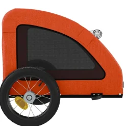 vidaXL cykeltrailer til kæledyr oxfordstof og jern orange