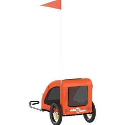 vidaXL cykeltrailer til kæledyr oxfordstof og jern orange