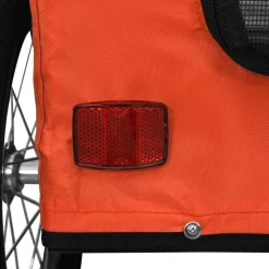vidaXL cykeltrailer til kæledyr oxfordstof og jern orange