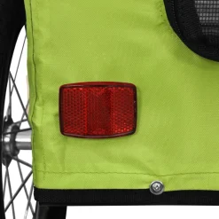 vidaXL cykeltrailer til kæledyr oxfordstof og jern grøn