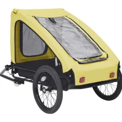vidaXL cykeltrailer til kæledyr gul og sort