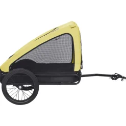 vidaXL cykeltrailer til kæledyr gul og sort