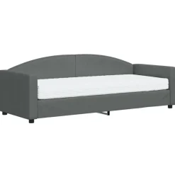 vidaXL daybed med madras 80x200 cm stof mørkegrå