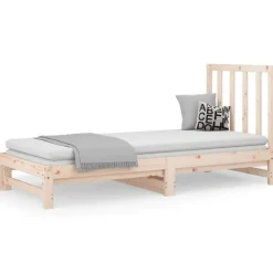 vidaXL daybed med udtræk 2x(90x200) cm massivt fyrretræ