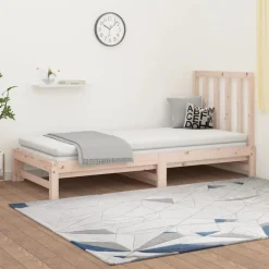 vidaXL daybed med udtræk 2x(90x200) cm massivt fyrretræ