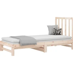vidaXL daybed med udtræk 2x(90x200) cm massivt fyrretræ