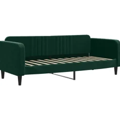 vidaXL daybed 80x200 cm velour mørkegrøn