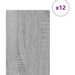 vidaXL Dekor Panels 12 pcs Grå Sonoma 40 x 60 x 0,27 cm
