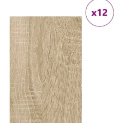 vidaXL Dekor Panels 12 pcs Sonoma eg 40 x 60 x 0,27 cm Konstrueret træ