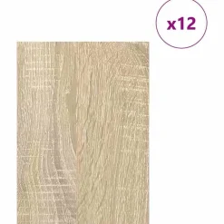 vidaXL Dekor Panels 12 pcs Sonoma eg 15 x 21 x 0.27 cm Konstrueret træ