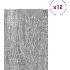 vidaXL Dekor Panels 12 pcs Grå Sonoma 30 x 42 x 0.27 cm