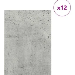 vidaXL Dekor Panels 12 pcs Beton Grå 30 x 42 x 0.27 cm Konstrueret træ