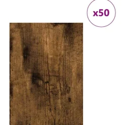 vidaXL Dekor Panels 50 pcs Røget eg 21 x 30 x 0,27 cm Konstrueret træ