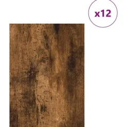vidaXL Dekor Panels 12 pcs Røget eg 15 x 21 x 0.27 cm Konstrueret træ