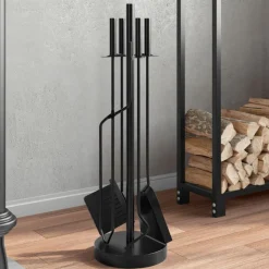 vidaXL 5-delt pejsværktøjssæt 18x66 cm stål