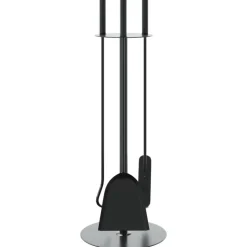 vidaXL 4-delt pejsværktøjssæt 22x59 cm stål