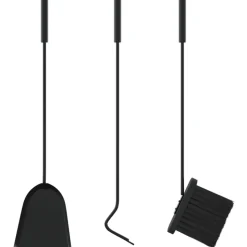 vidaXL 4-delt pejsværktøjssæt 22x59 cm stål