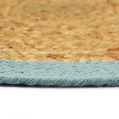 vidaXL dækkeservietter 6 stk. 38 cm jute og bomuld natur og grøn