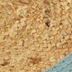 vidaXL dækkeservietter 6 stk. 38 cm jute og bomuld natur og grøn