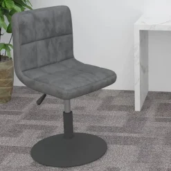 vidaXL drejelig barstol fløjl mørkegrå