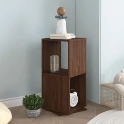vidaXL drejelig reol 34,5x34,5x75,5 cm konstrueret træ brun egetræ