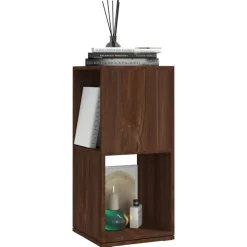 vidaXL drejelig reol 34,5x34,5x75,5 cm konstrueret træ brun egetræ