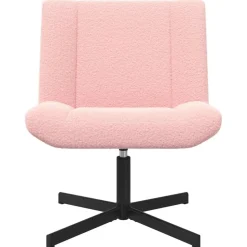 vidaXL Drejestol Lyserød 63 x 75 x 76 cm Fårskind