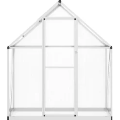 vidaXL drivhus med fundamentramme 169x58x195 cm aluminium sølvfarvet