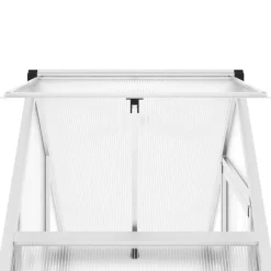 vidaXL drivhus med fundamentramme 169x58x195 cm aluminium sølvfarvet