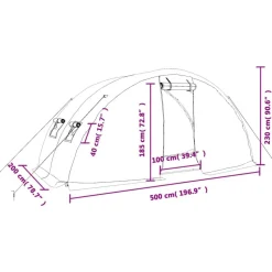 vidaXL drivhus med stålstel 10 m² 5x2x2,3 m grøn