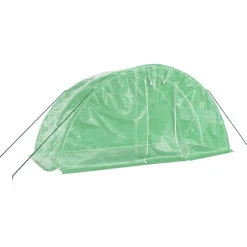 vidaXL drivhus med stålstel 10 m² 5x2x2,3 m grøn