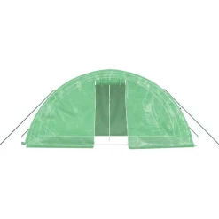 vidaXL drivhus med stålstel 10 m² 5x2x2,3 m grøn