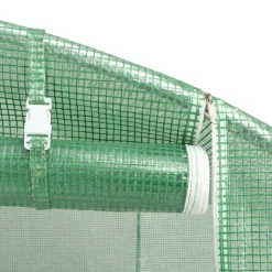 vidaXL drivhus med stålstel 10 m² 5x2x2,3 m grøn