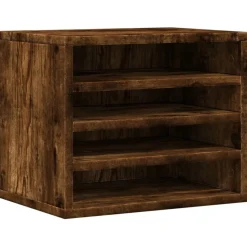 vidaXL dueslag til skrivebord 36x26x29,5 cm konstrueret træ røget eg