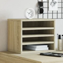 vidaXL dueslag til skrivebord 36x26x29,5 cm konstrueret træ sonoma-eg