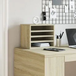 vidaXL dueslag til skrivebord 36x26x29,5 cm konstrueret træ sonoma-eg